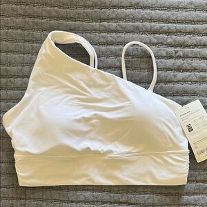 Athleta White Asymmetrical Sports Bra